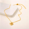 La Michy Tienda Collar Zirconia Dorado