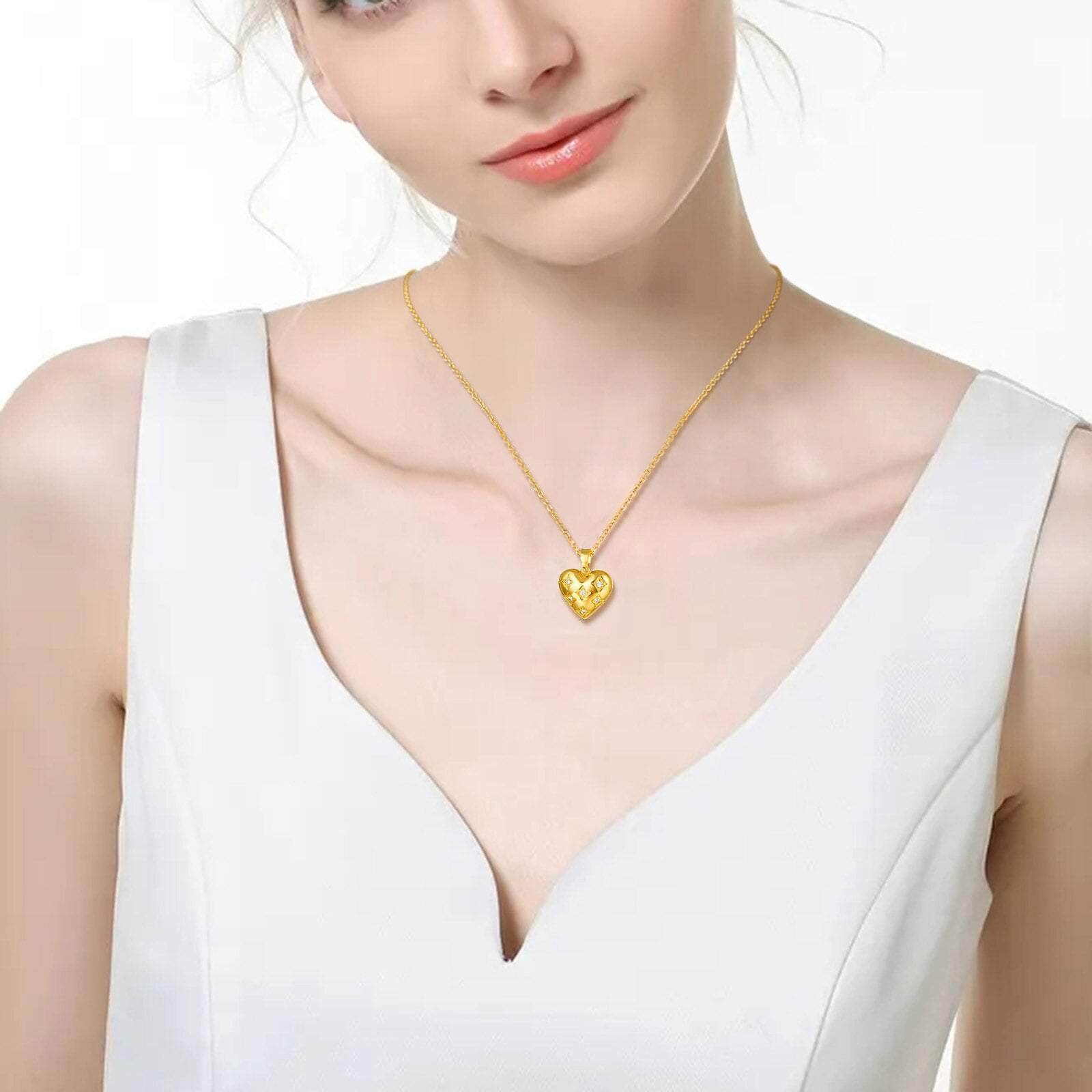 La Michy Tienda Collar Zirconia Dorado