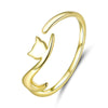 La Michy Tienda Dorado Anillo Fashion Cat Plata 925