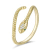 La Michy Tienda Dorado Anillo Snake Plata 925