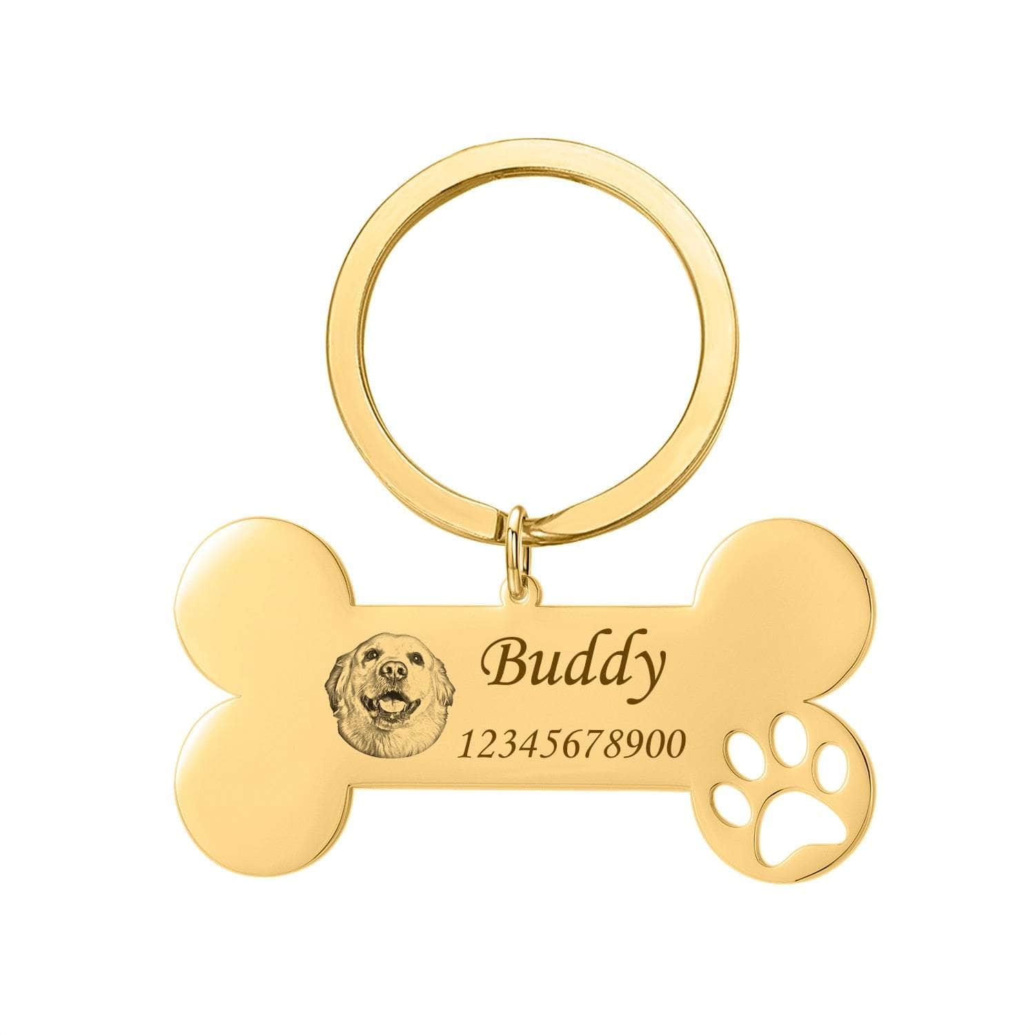 La Michy Tienda Golden / China Placa de identificacion Hueso Inoxidable