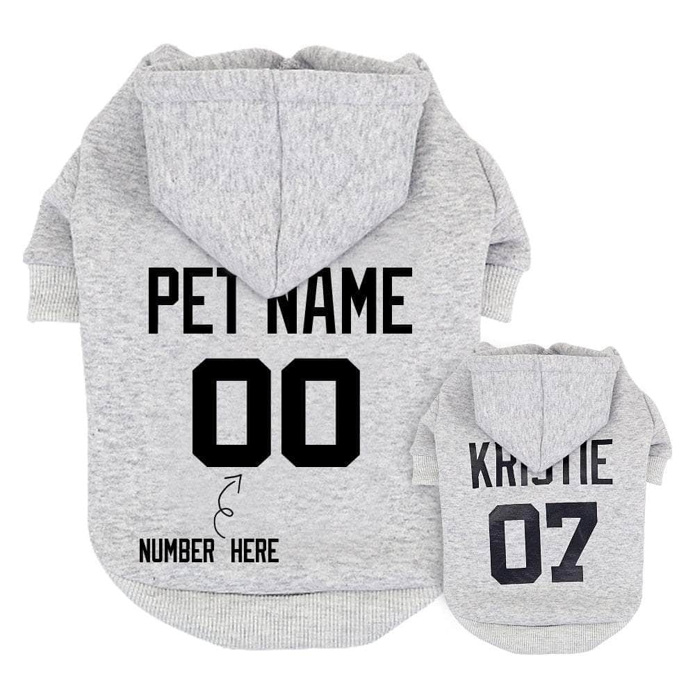 La Michy Tienda Gray / XS Poleron con Capucha Personalizada Doggie