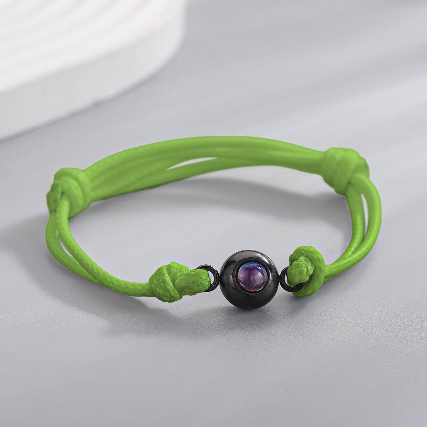 La Michy Tienda Green rope / Gold Bead Pulsera Proyeccion Rainbow