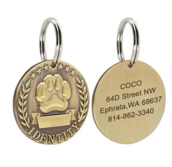 La Michy Tienda Militar Identity Emblema de Metal "Gold Pet" Personalizable