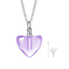 La Michy Tienda Morado Collar Corazon Prismatic