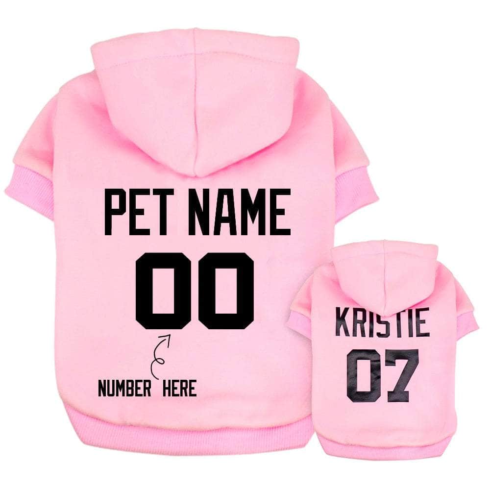 La Michy Tienda Pink / XS Poleron con Capucha Personalizada Doggie