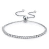 La Michy Tienda Plata Bracelete Lluvia Zircon, Plata 925