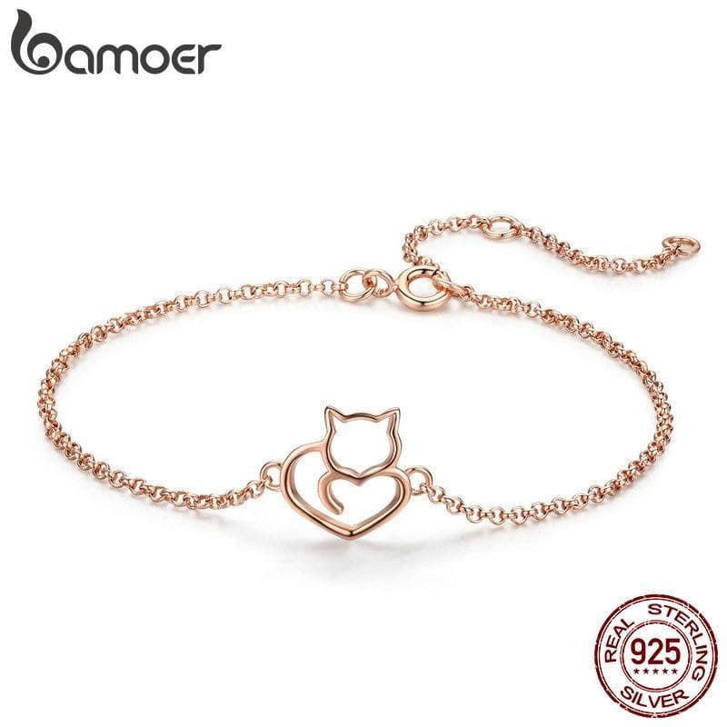 La Michy Tienda Pulsera Amor Gatuno, Plata 925