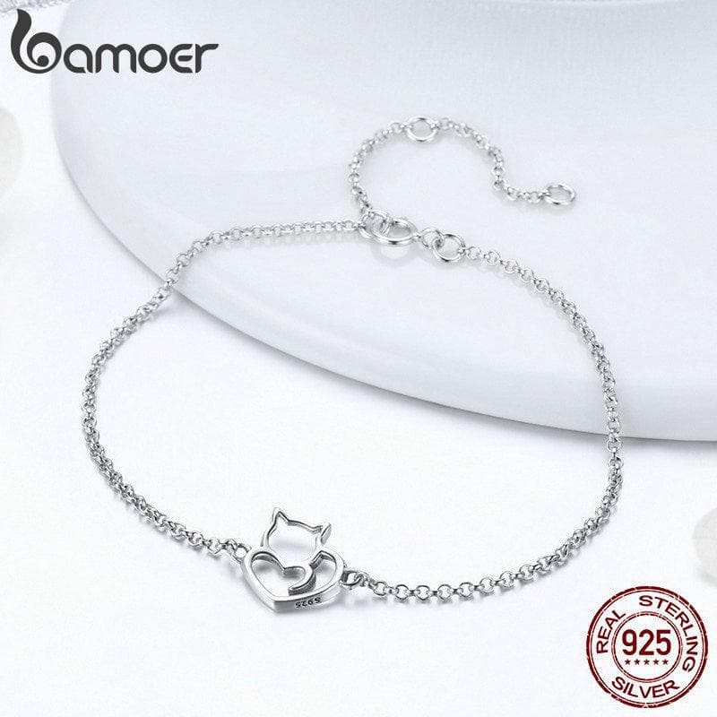 La Michy Tienda Pulsera Amor Gatuno, Plata 925