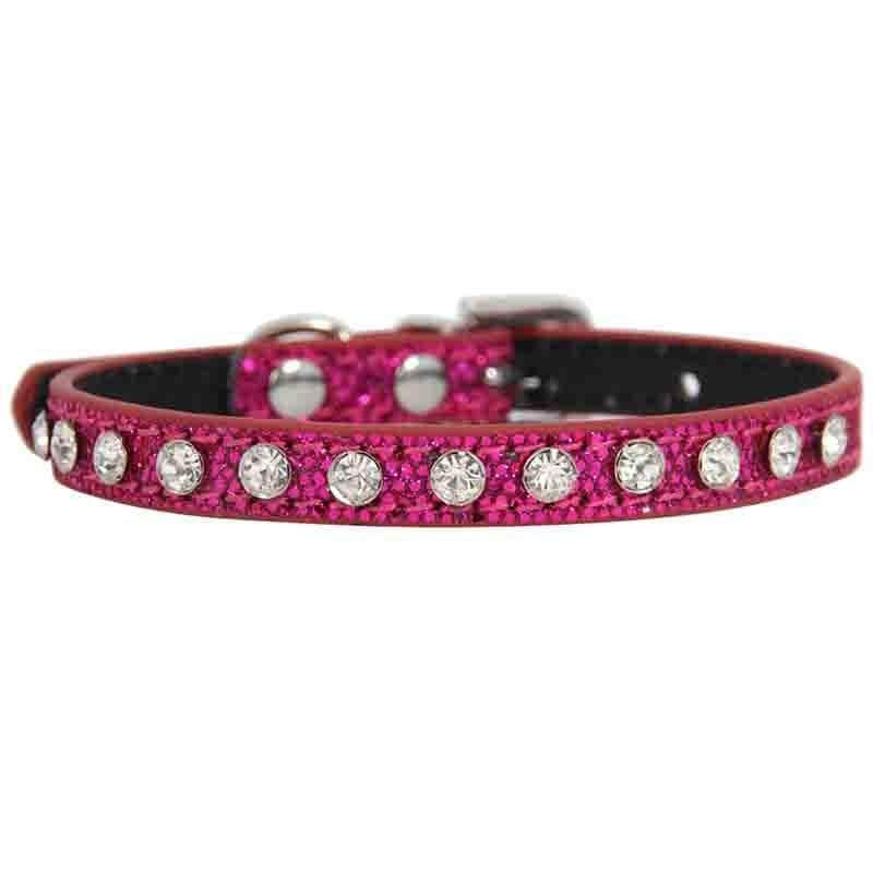 La Michy Tienda Rojo / XS 1.0X25cm Collar Diamantes
