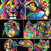 La Michy Tienda Rompecabezas 5D Pintura de diamantes Animales Multicolor