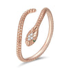 La Michy Tienda Rosa Anillo Snake Plata 925
