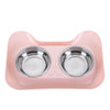 La Michy Tienda Rosado doble tazon en forma de gato
