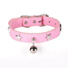 La Michy Tienda Rosado / XS Collar De Cuero Estrella con Cascabel