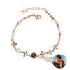 La Michy Tienda Rose gold color C Pulsera Proyeccion Viento Inoxidable