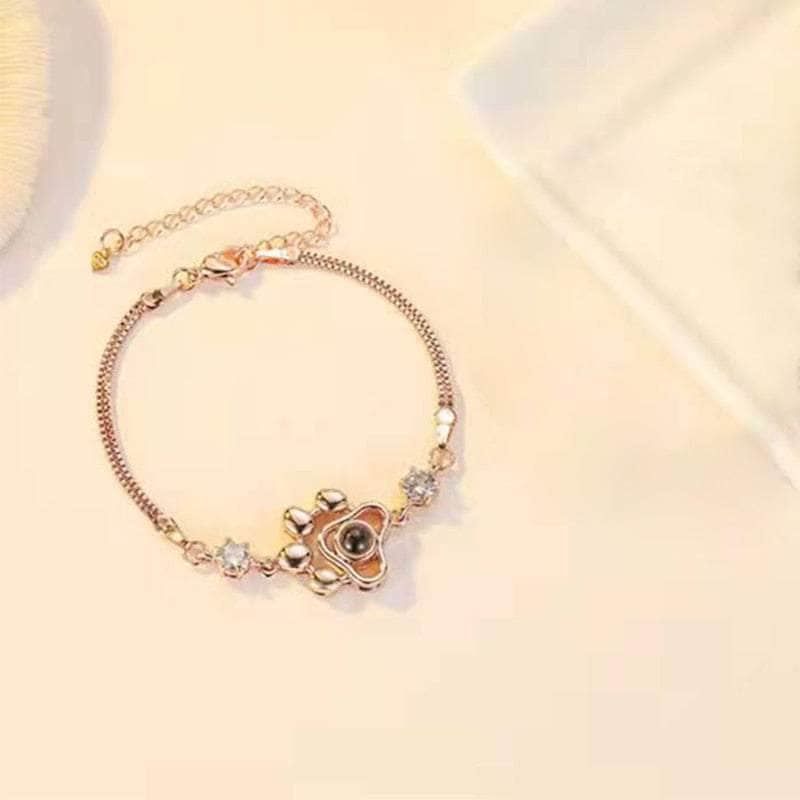 La Michy Tienda Rose gold / Not Add Photo Pulsera Proyeccion Patita