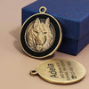 Cargar imagen en el visor de la galería, La Michy Tienda Siberian Husky Emblema de Metal &quot;Gold Pet&quot; Personalizable