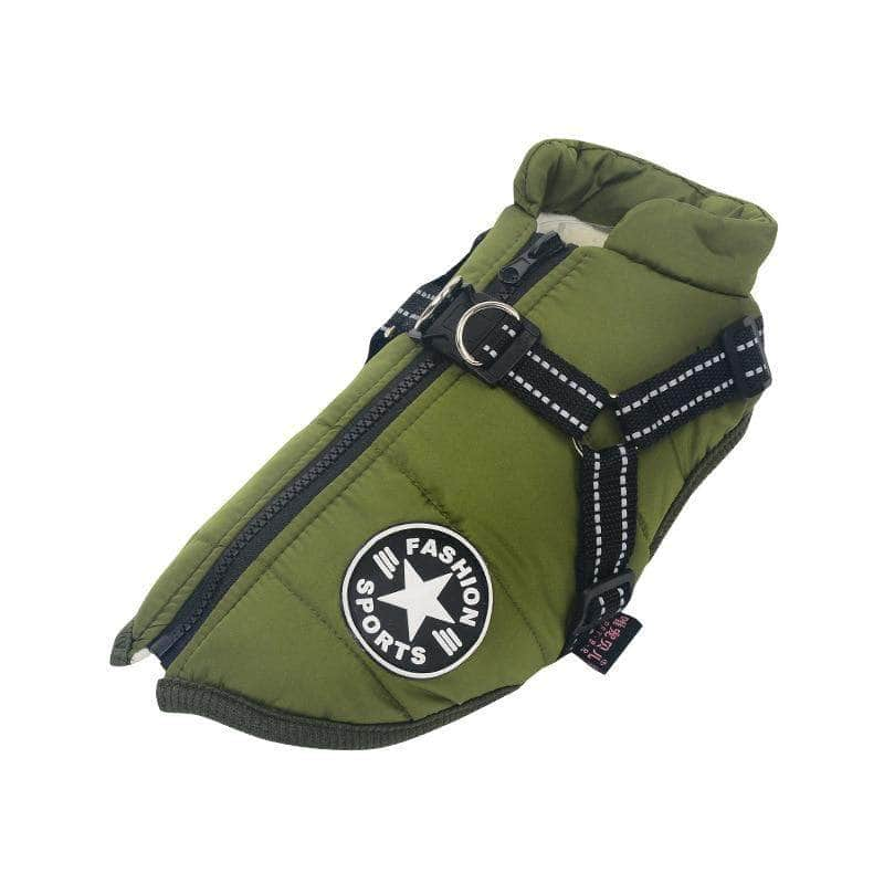 La Michy Tienda Verde / S Chaleco Polar Impermeable para Perros