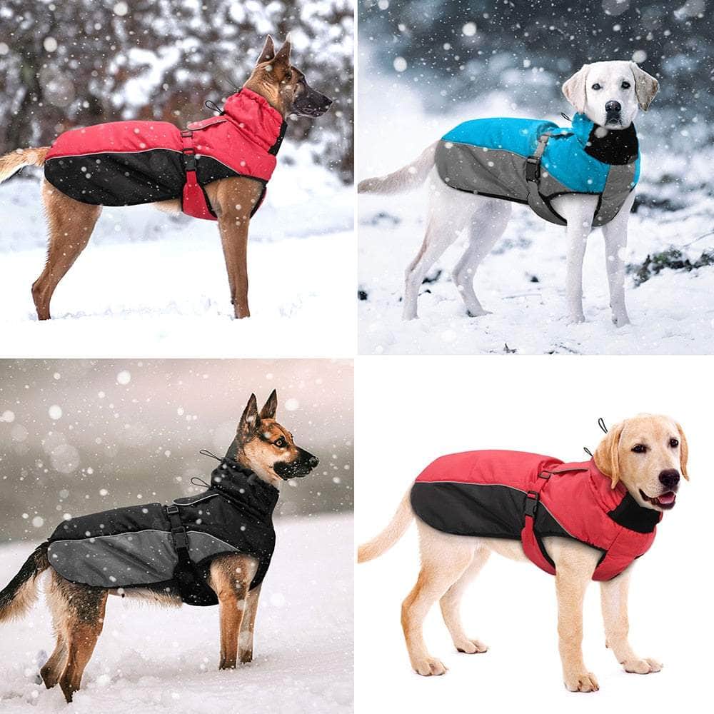 La Michy Tienda Waterproof Big Dog Clothes Warm Large Dog Coat Jacket Reflective Raincoat Clothing For Medium Large Dogs French Bulldog XL-6XL