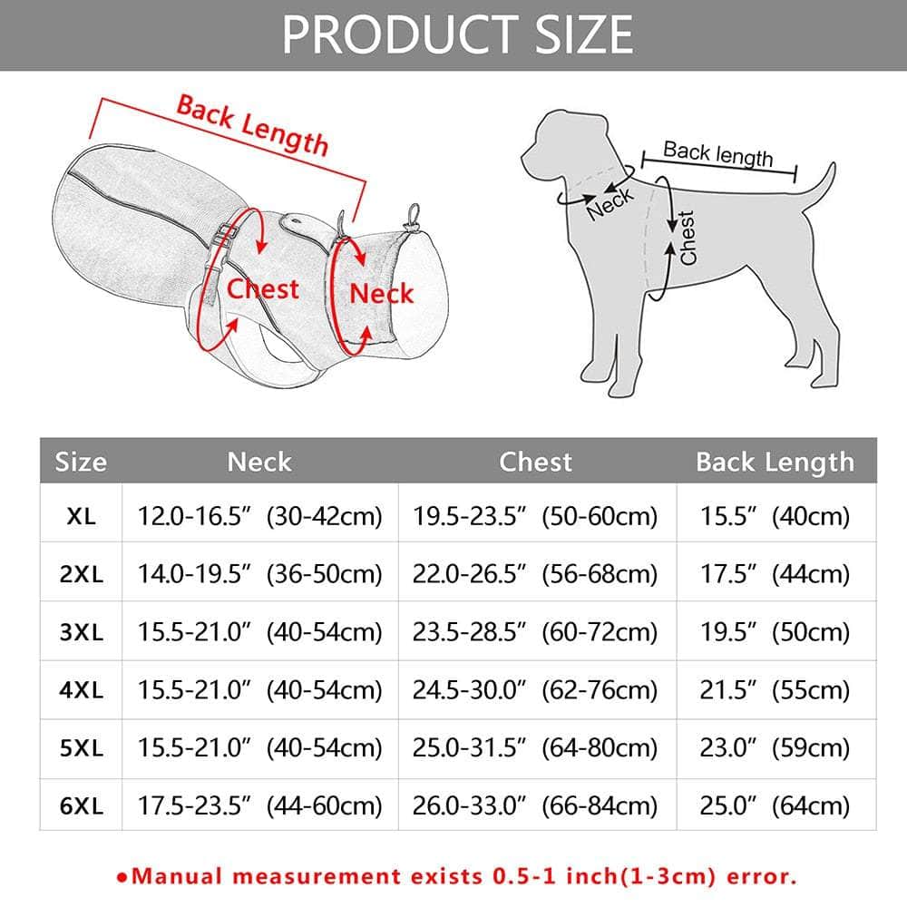 La Michy Tienda Waterproof Big Dog Clothes Warm Large Dog Coat Jacket Reflective Raincoat Clothing For Medium Large Dogs French Bulldog XL-6XL